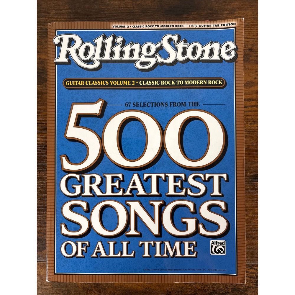 Rolling Stone 500 Greatest Songs of All Time Guitar Tab Volume 2 Alfred Music